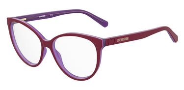 Premium Women Moschino Love Model Eyeglasses: MOL591 - Cherry- SpecSMART Eye Clinic (Diagonal View)